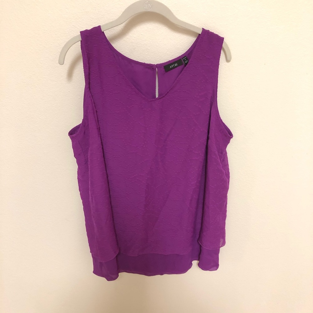 Apt 9 Fuchsia pink tank top 1X